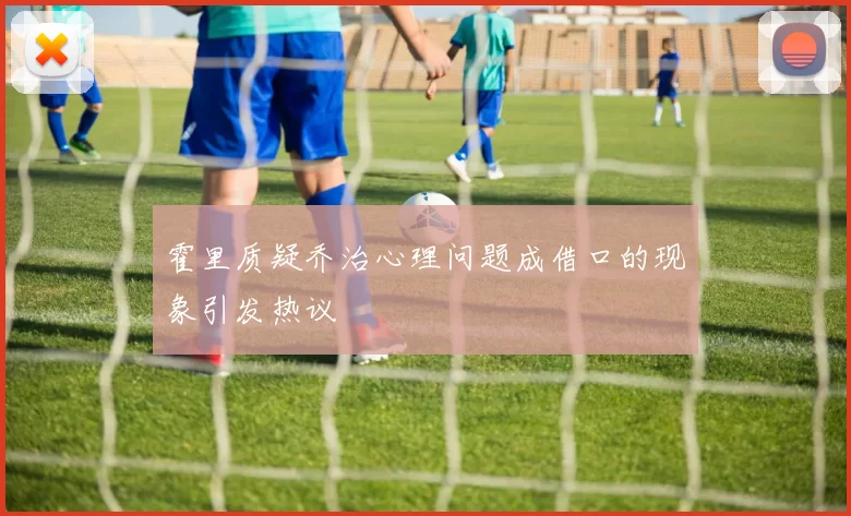 霍里质疑乔治心理问题成借口的现象引发热议